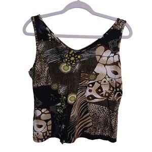 Femme Sistina Made In Italy Animal Print Tank Top Size M